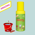 Nixy SHOTs Spray- Laundry detergent, Floor Cleaner and Utensils Cleaner (Multi Task cleaner) - Citrus Lemon Fresh - Queen Size (Yellow Cap) (6)